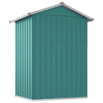 Garden Shed Green 126x97.5 cm Galvanised Steel - HipoMarket