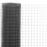 PVC Coated Chicken Wire Fence 25x0.5m - Durable & Grey