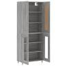 Stylish Highboard Grey Sonoma - Engineered Wood 69.5x34x180 cm