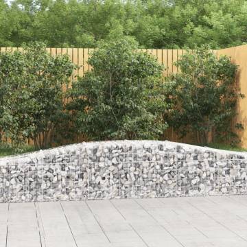 Arched Gabion Baskets - 3 pcs | Galvanised Iron, Durable & Stylish