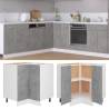 Corner Bottom Cabinet Concrete Grey 75.5x75.5x81.5 cm Engineered Wood Colour concrete grey Quantity in Package 1 Model corner bottom cabinet 75.5 cm Number of 