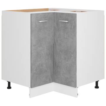 Corner Bottom Cabinet - Concrete Grey | 75.5x75.5 cm