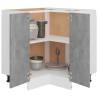 Corner Bottom Cabinet - Concrete Grey | 75.5x75.5 cm