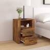 Stylish Smoked Oak Bedside Cabinet - 50x36x60 cm | HipoMarket