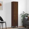 Highboard Brown Oak 34.5x34x180 cm Engineered Wood Colour brown oak Quantity in Package 1 Model 1 wood door 