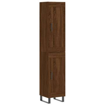 Elegant Highboard in Brown Oak - Stylish Storage Solution