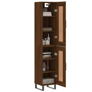 Elegant Highboard in Brown Oak - Stylish Storage Solution