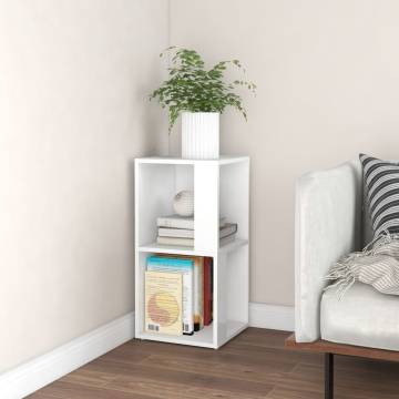 Stylish White Corner Cabinet - 33x33x67cm Engineered Wood