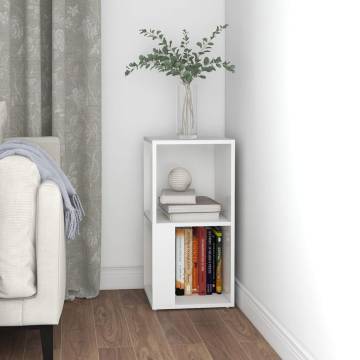 Stylish White Corner Cabinet - 33x33x67cm Engineered Wood