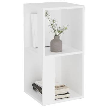 Stylish White Corner Cabinet - 33x33x67cm Engineered Wood