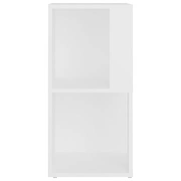 Stylish White Corner Cabinet - 33x33x67cm Engineered Wood