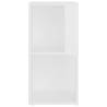 Stylish White Corner Cabinet - 33x33x67cm Engineered Wood