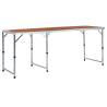 Foldable Camping Table Aluminium 180x60 cm Colour brown Size 180 x 60 cm Quantity in Package 1 