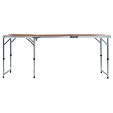 Foldable Camping Table Aluminium 180x60 cm - Portable & Durable