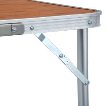 Foldable Camping Table Aluminium 180x60 cm - Portable & Durable