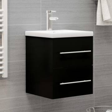 Stylish Black Sink Cabinet - 41x38.5x48 cm | Hipomarket