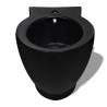 Stand Toilet & Bidet Set - Elegant Black Ceramic Design