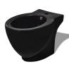 Stand Toilet & Bidet Set - Elegant Black Ceramic Design