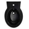 Stand Toilet & Bidet Set - Elegant Black Ceramic Design