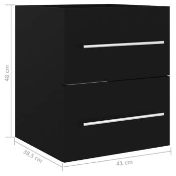 Stylish Black Sink Cabinet - 41x38.5x48 cm | Hipomarket