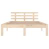 Solid Wood Bed Frame 200x200 cm - Modern & Sturdy Design