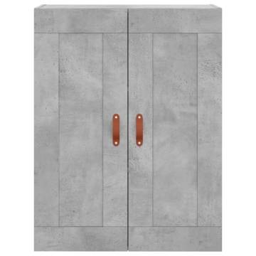 Stylish Highboard Concrete Grey - 69.5x34x180 cm | HipoMarket