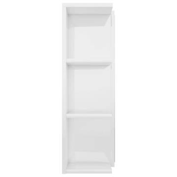 High Gloss White Bathroom Mirror Cabinet | 80x20.5x64 cm