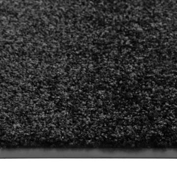 Washable Black Doormat 90x120 cm - Indoor/Outdoor Use