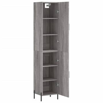 Stylish Highboard Grey Sonoma - Engineered Wood | Hipo Market