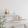 Floating Wall Shelves 2 pcs Oak and White 80x23.5x3.8 cm MDF Colour oak and white Size 80 x 23.5 x 3.8 cm Quantity in Package 2 Number of Pieces 1 