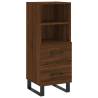 Stylish Highboard in Brown Oak - 34.5x34x180 cm