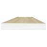 Floating Wall Shelves - Oak & White, Set of 2 | HipoMarket