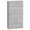 Stylish Grey Sonoma Shoe Cabinet | 59x17x108 cm