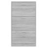 Stylish Grey Sonoma Shoe Cabinet | 59x17x108 cm