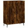 Elegant Highboard in Smoked Oak - 69.5x34x180 cm