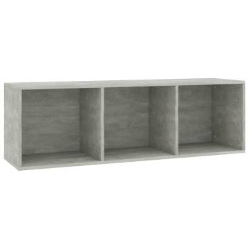 Stylish Concrete Grey Book & TV Cabinet - 36x30x114 cm