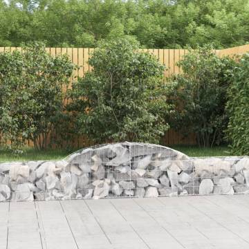 Arched Gabion Baskets - 9 pcs Galvanised Iron | Hipo Market