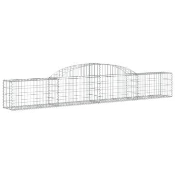 Arched Gabion Baskets - 9 pcs Galvanised Iron | Hipo Market