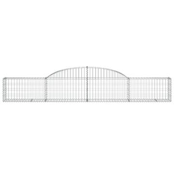 Arched Gabion Baskets - 9 pcs Galvanised Iron | Hipo Market