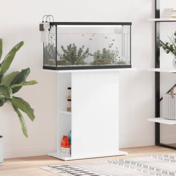 High Gloss White Aquarium Stand - 75x36x72.5 cm - Hipomarket