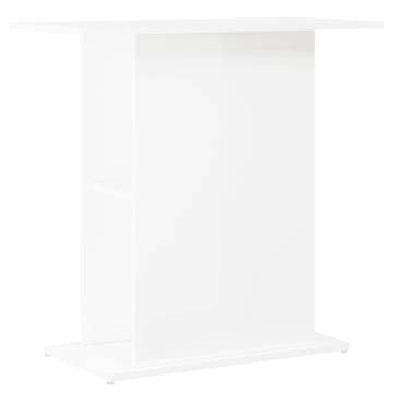 High Gloss White Aquarium Stand - 75x36x72.5 cm - Hipomarket