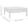 3 Piece Garden Lounge Set - Solid Pinewood - White | Hipomarket