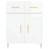 Stylish Highboard High Gloss White - 69.5x34x180 cm