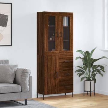 Elegant Highboard Brown Oak | Stylish Storage Solution