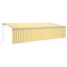 Manual Retractable Awning 6x3m Yellow & White - Hipomarket