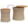 Elegant Garden Side Tables - 2 pcs Beige Poly Rattan