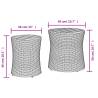 Elegant Garden Side Tables - 2 pcs Beige Poly Rattan