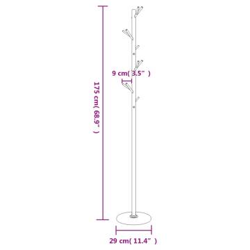 Coat Stand White - 175 cm Powder-coated Iron | Hipo Market