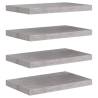 Floating Wall Shelves - 4 pcs Concrete Grey | Hipo Market