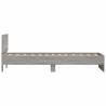 LED Light Grey Sonoma Bed Frame with Headboard - 90x190 cm